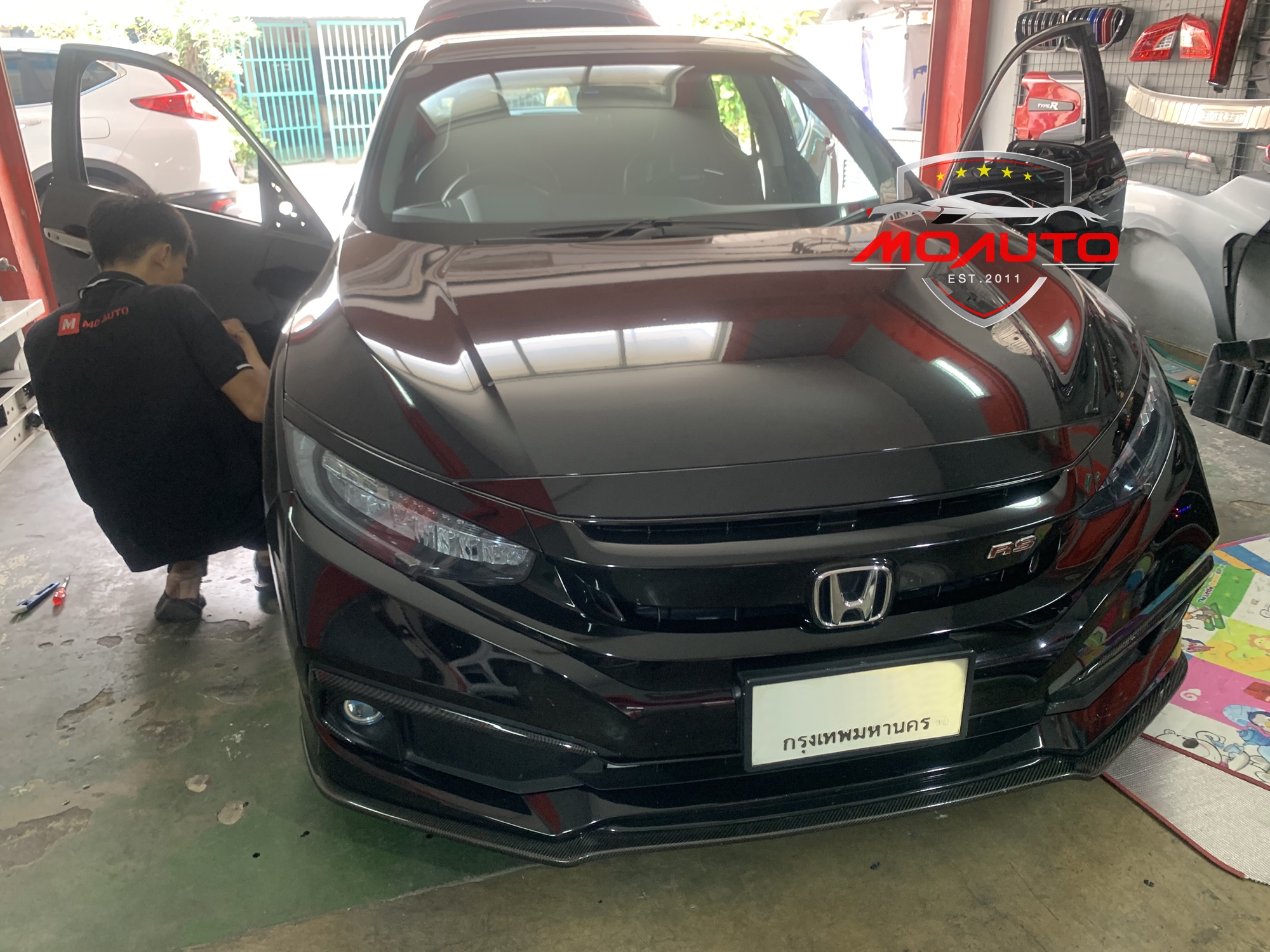 ชุดกระจกช่วยเตือนมุมอับสายตา V1 (Blind Spot Monitor) CIVIC FC / FK