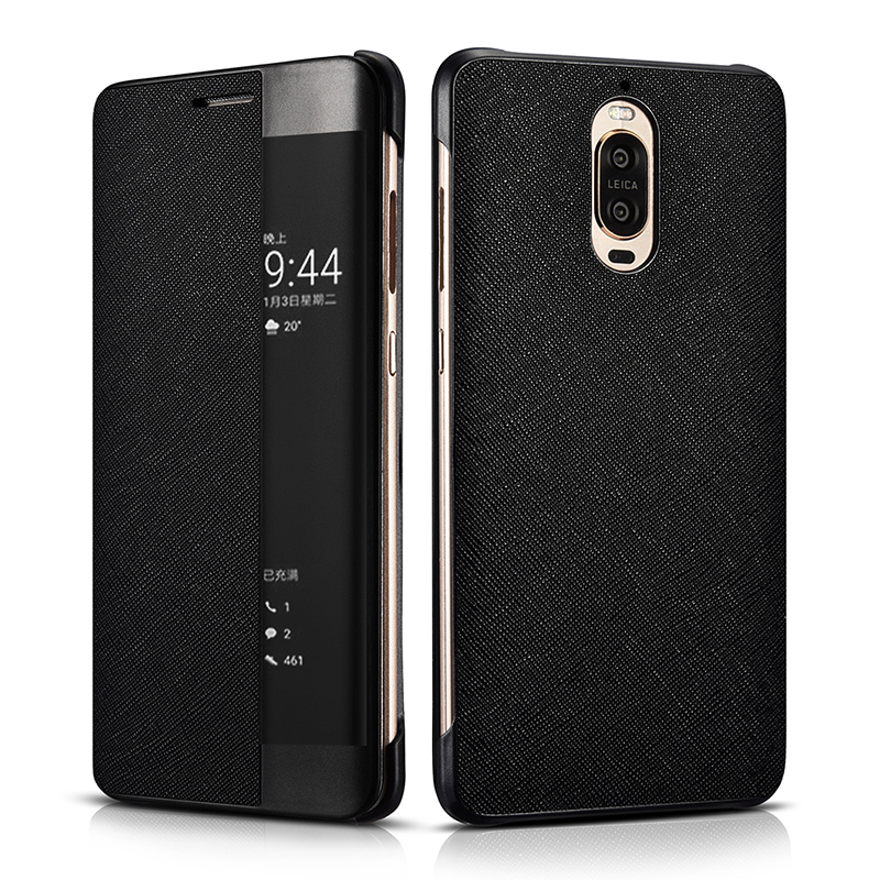 Case Huawei Mate 9 Pro / Pre-order * XOOMZ สมาร์ท หนังPU กากบาท handcrafted และสไตล์วินเทจ *