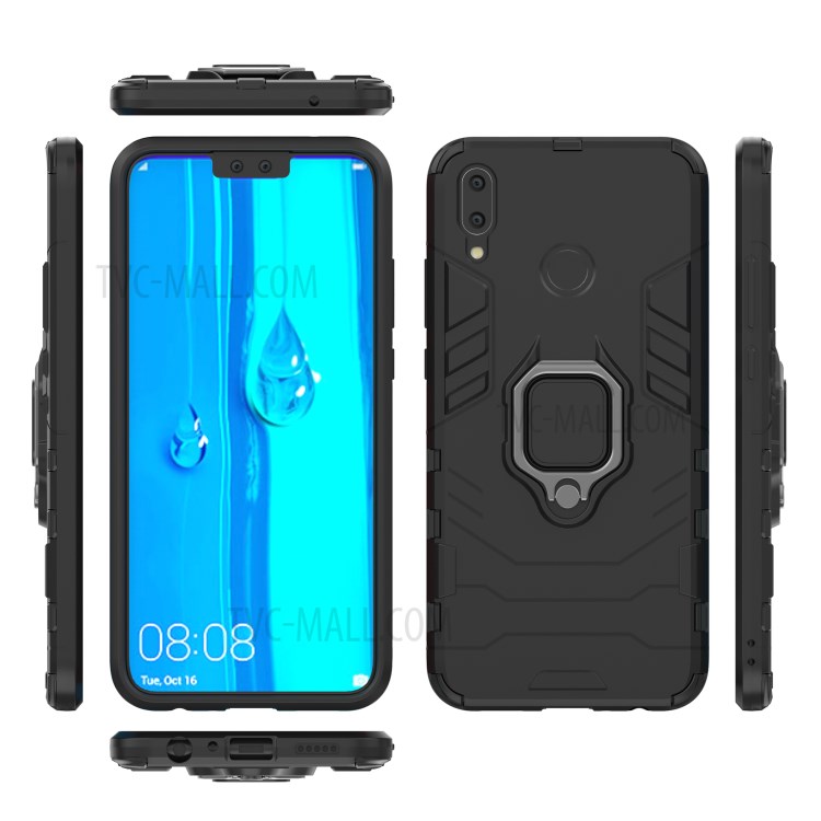Case Huawei Y9 2019 / Pre-orde * เคส PC + TPU ไฮบริด แหวนนิ้ว + ขา *