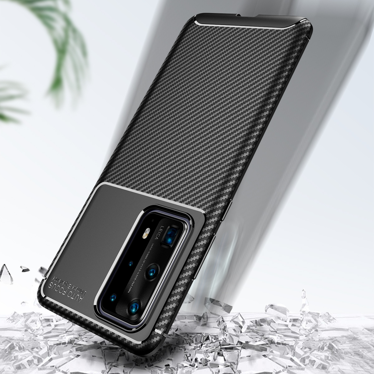 Case Huawei P40 Pro+ / Pre-order * เคสกระแทกคาร์บอนไฟเบอร์ TPU ปกหลัง *