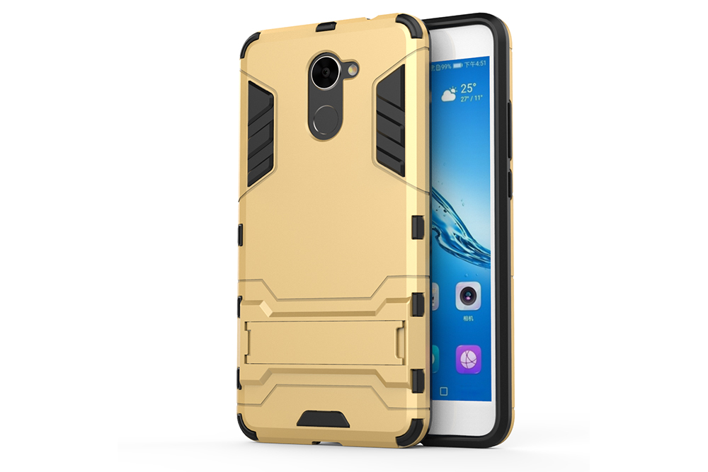 Case Huawei Y7 2017 / Pre-order * เคสพลาสติกไฮบริด + วัสดุ TPU พร้อมขาตั้ง *