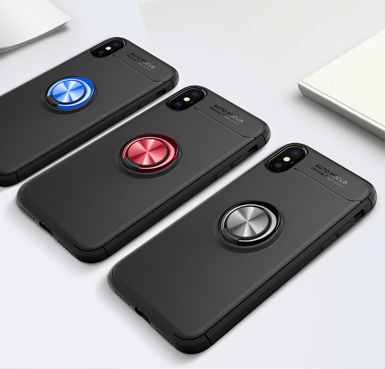 Case iPhone X , iPhone XS / Pre-Order * แหวนนิ้ว +ขา TPU + PC ไฮบริด หมุนได้ 360 องศา *