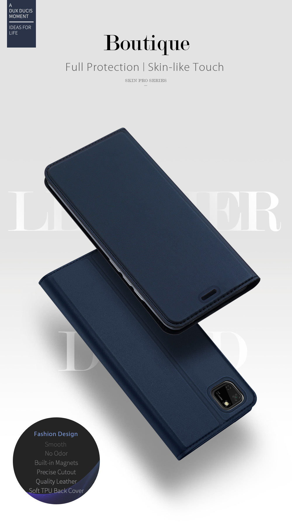 Case Huawei Y5p / Pre-Order * DUX DUCIS นี้มีสไตล์ธุรกิจที่เรียบง่ายและโครงสร้างที่บางเฉียบ หนัง PU มันวาว *