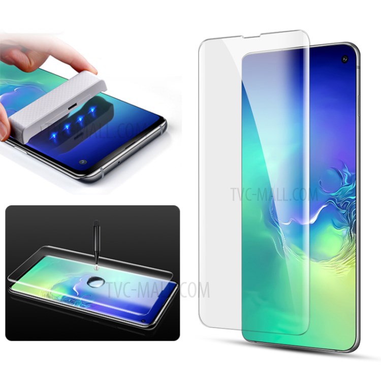 กระจกนิรภัย Samsung Galaxy S10 / Pre-Order * MOCOLO 3D โค้งแบบเต็มปก โครงสร้างนาโนเสริม 5 ชั้น ฟิล์ม UV, การฉายรังสี UV แสงคงทนมากขึ้น *