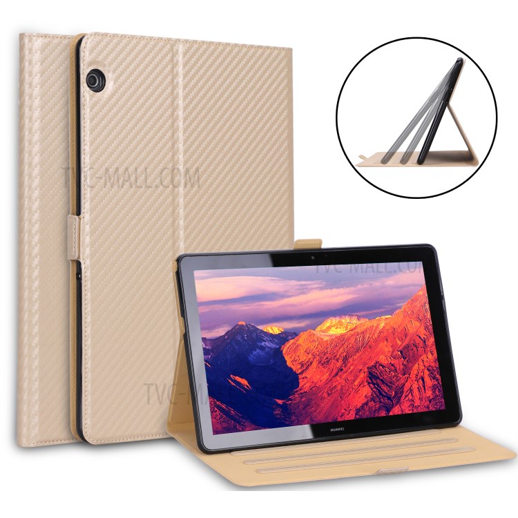 Case Huawei MediaPad T5 / Pre-Order * หนัง PU คาร์บอนไฟเบอร์อย่างมีสไตล์ *