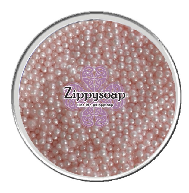 เม็ดบีดส์ Pearl pink beads 4mm สีชมพู 007027 50g