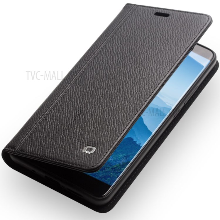 Case Huawei Mate 10 Pro / Pre-order * QIALINO Cross Texture กระเป๋าสตางค์หนังวัวแท้ ถอดได้ *