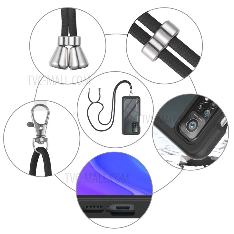 Case Xiaomi Mi 10T Pro 5G / Pre-order * Hybrid Case PC + กรอบ TPU ครอบคลุมเต็มรูปแบบฝาครอบโทรศัพท์พร้อมเชือกเส้นเล็ก *