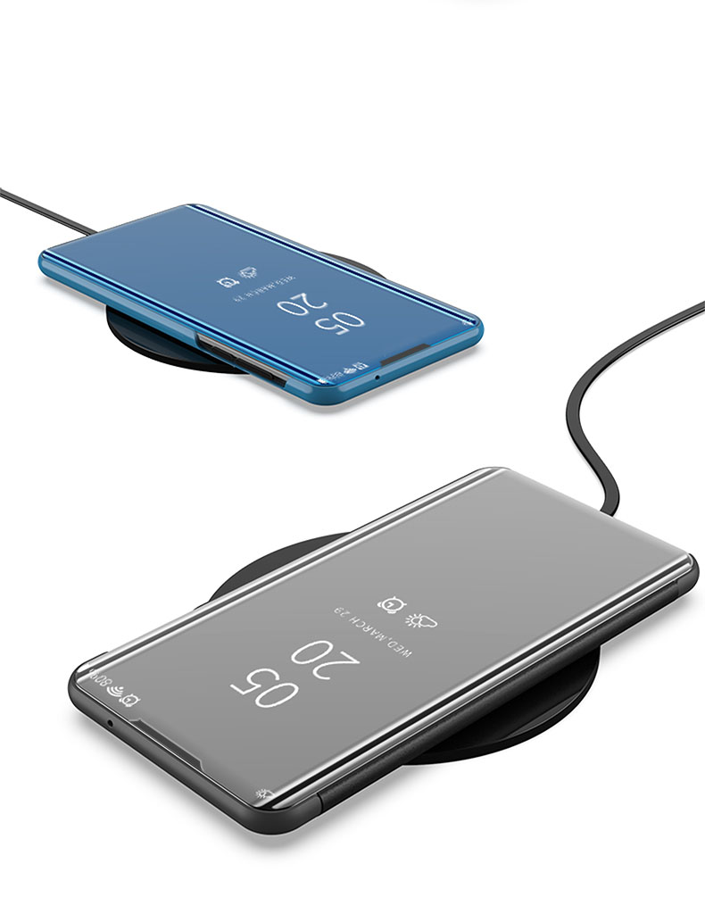 Case Xiaomi Mi 11 5G # Pre-Order * เคสขาตั้งพื้นผิวกระจกชุบ ทำจากวัสดุหนัง PC + PU หน้าต่างโปร่งแสงเพื่อให้ดูข้อมูลได้ง่าย *