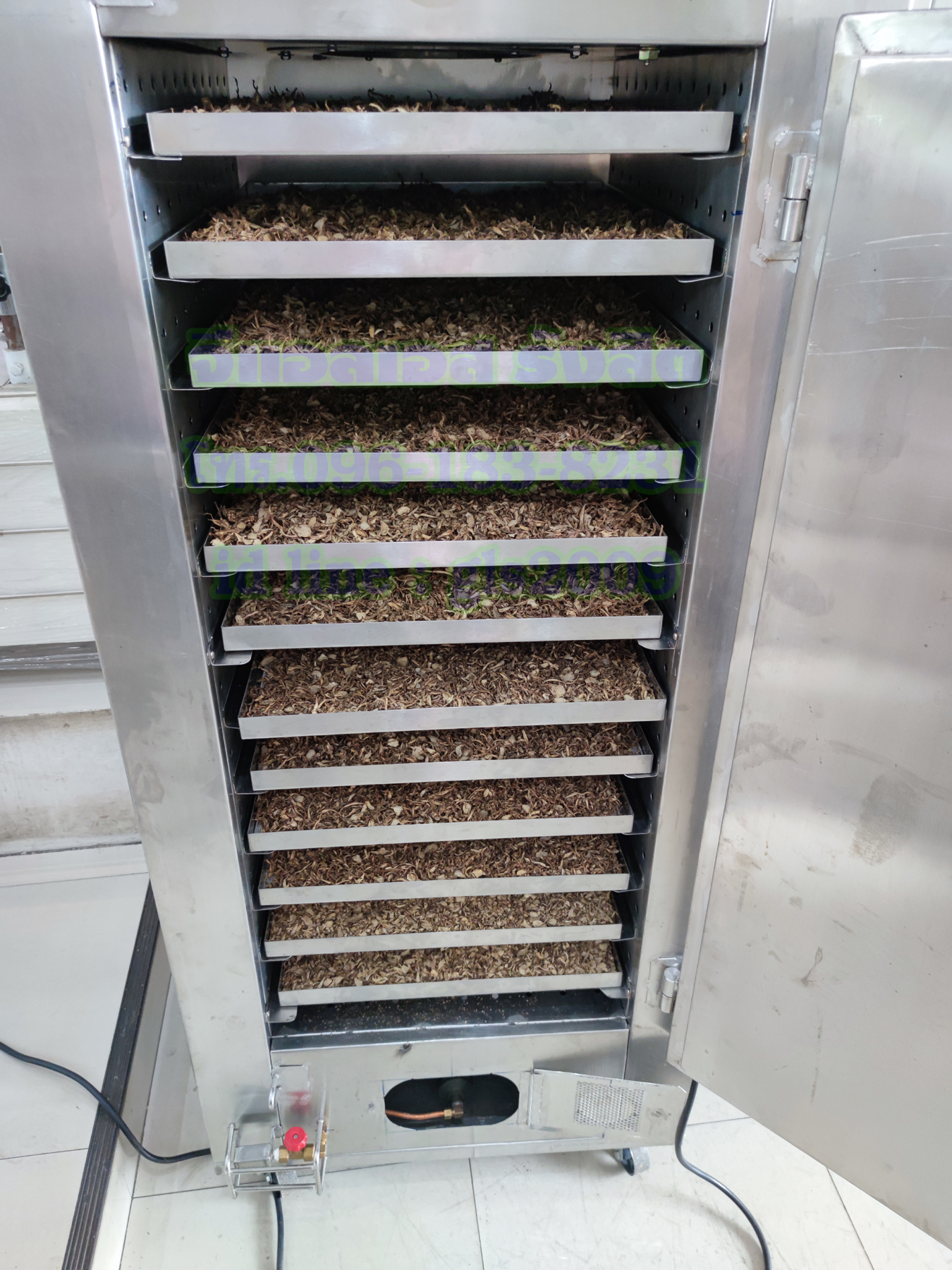 ตู้อบลมร้อนไฟฟ้า10ชั้นสแตนเลส