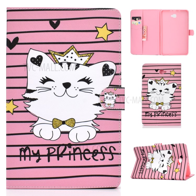 Case Samsung Galaxy Tab A 10.1 (2016) / Pre-order * เคสหนังแท็บเล็ตรูปแบบพิมพ์ลาย แยกช่องสำหรับเก็บบัตรเครดิต ID และเงินสด *