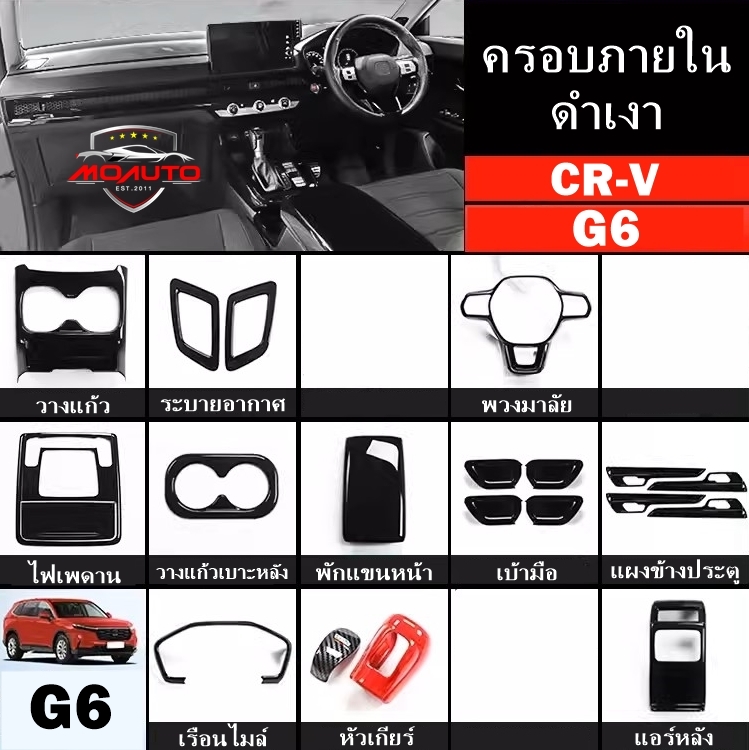 ครอบภายในดำเงา CR-V G6