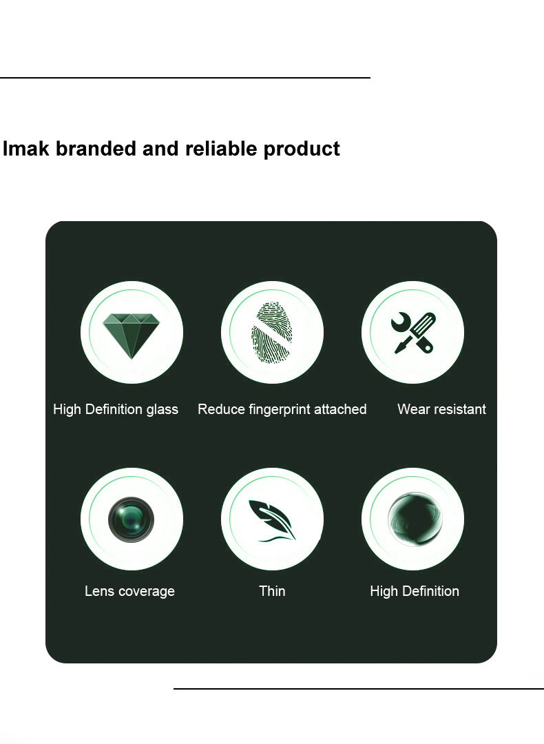 กระจกกันรอยเลนส์กล้องหลัง Xiaomi Mi 10T 5G / Mi 10T Pro 5G / Pre-order * IMAK 2 ชิ้น/เซ็ต กระจกใสกล้องเลนส์ *