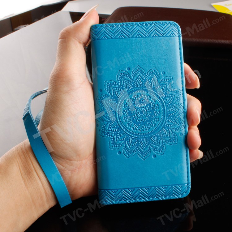 Case Huawei P9 Plus / Pre-order * * ผิวนูนดอกไม้ Mandala กับเชือกเส้นเล็ก *