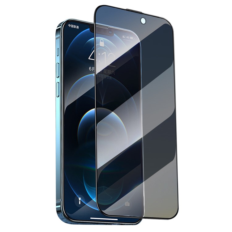 กระจกกันรอย iPhone 15 Pro Max # Pre-order * X-LEVEL ฟิล์ม Anti-spy การพิมพ์ผ้าไหม 2.5D กาวเต็มกระจกนิรภัยป้องกันหน้าจอแบบเต็ม *