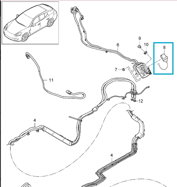 PORSCHE ปลั๊กอุดช่องชาร์จไฟ CAYENNE (92A) / Plug charging, 7PP971904A