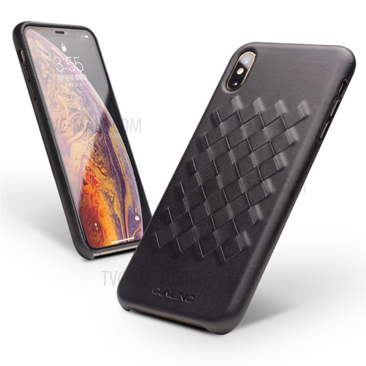 Case iPhone X, iPhone XS / Pre-Order * QIALINO ปกหนังลายสาน ปกหนังวัวชั้นบนสุด *