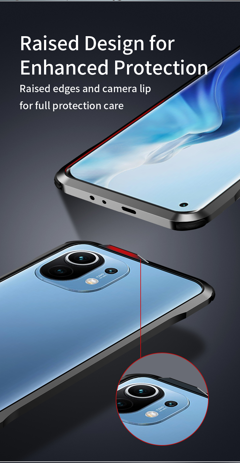 Case Xiaomi Mi 11 5G # Pre-Order * Bumper Case Le-Lock ชุดหัวเข็มขัดโลหะกรอบ Protector *