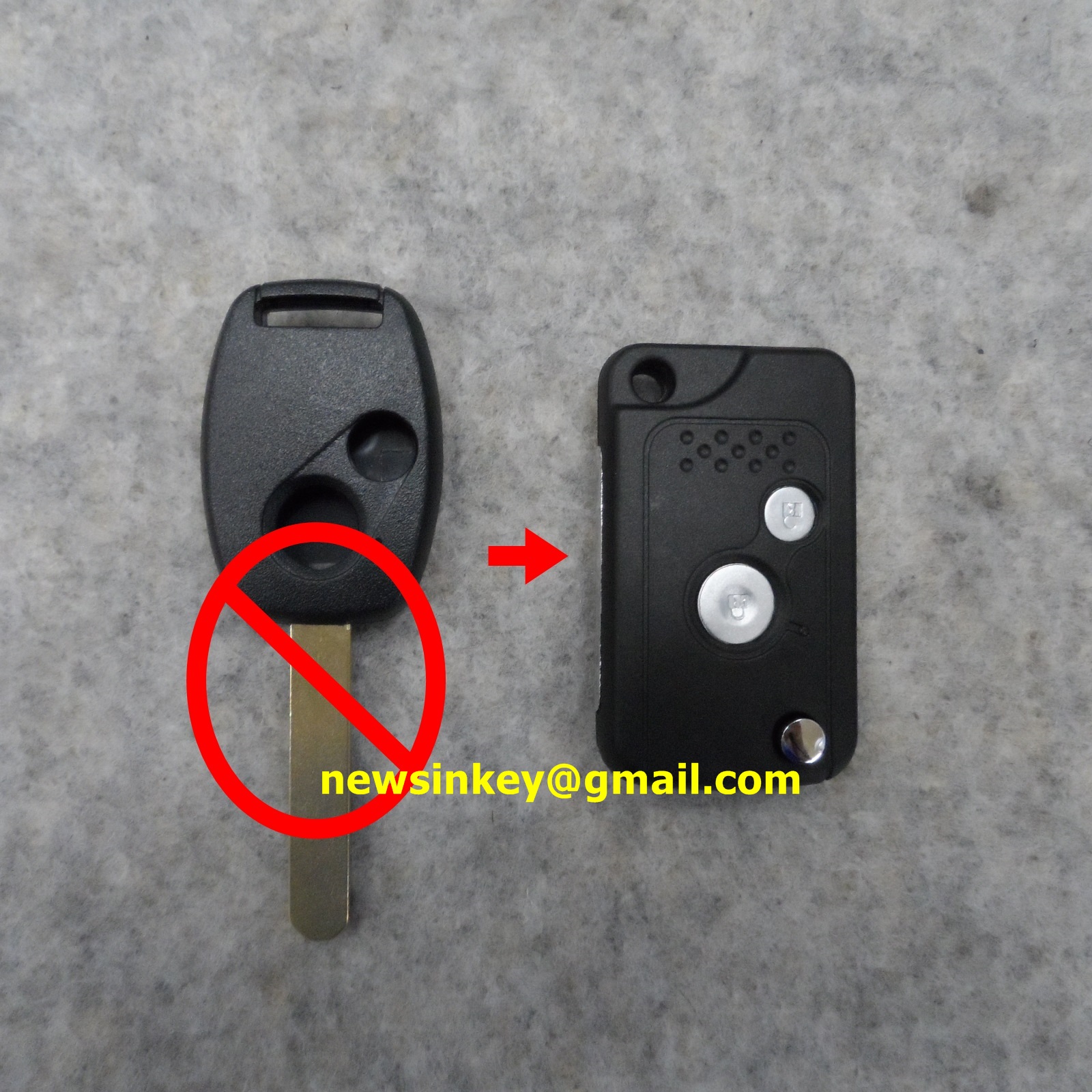 กรอบกุญแจรีโมทพับ KeyShell HONDA 2 ปุ่ม