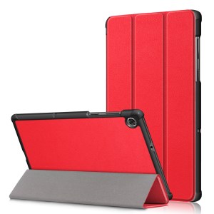 Case Lenovo Tab M10 FHD Plus # Pre-Order * เคสหนัง 3 - พับ เนื้อลิ้นจี่ ฟังก์ชั่นปลุก / หลับอัตโนมัติประหยัดพลังงาน *