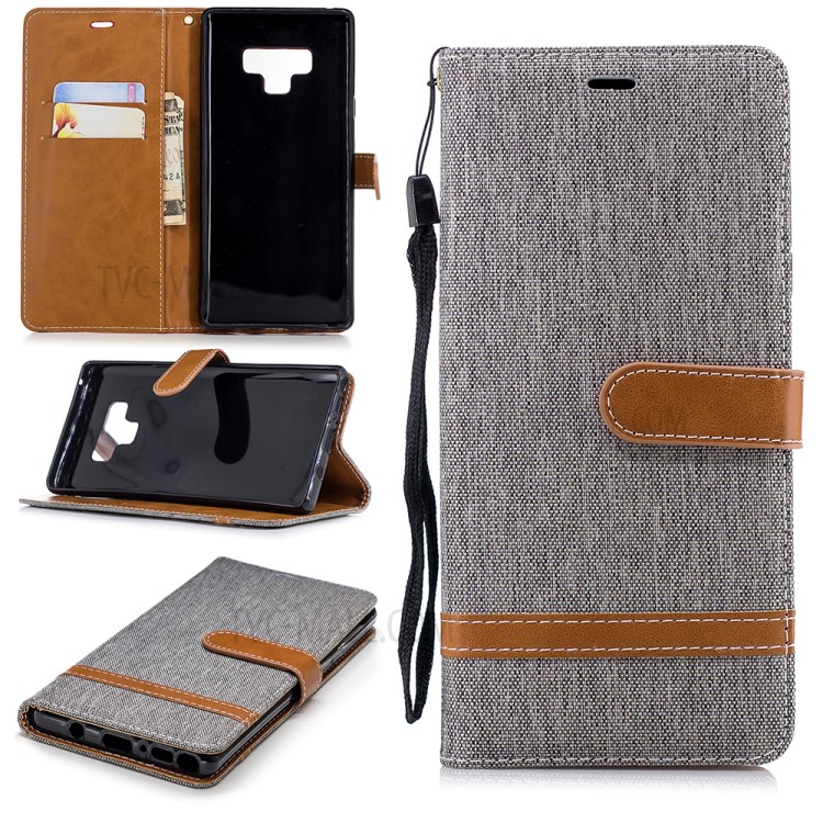 Case Samsung Galaxy Note9 / Pre-Order * เคสยีนส์ผ้าขาตั้งกระเป๋าสตางค์ *