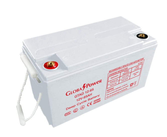 Global Power แบตเตอรี่ Deep Cycle AGM ความจุ 65Ah แรงดัน 12V สำหรับ UPS ไฟฉุกเฉิน รถกอล์ฟ รถโฟล์คลิฟท์ รถขัดพื้น