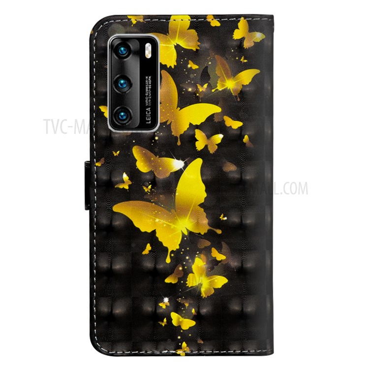 Case Huawei P40 Pro / Pre-order * เคสจุดไฟประดับแบบการพิมพ์ลายกระเป่าสตางค์ *