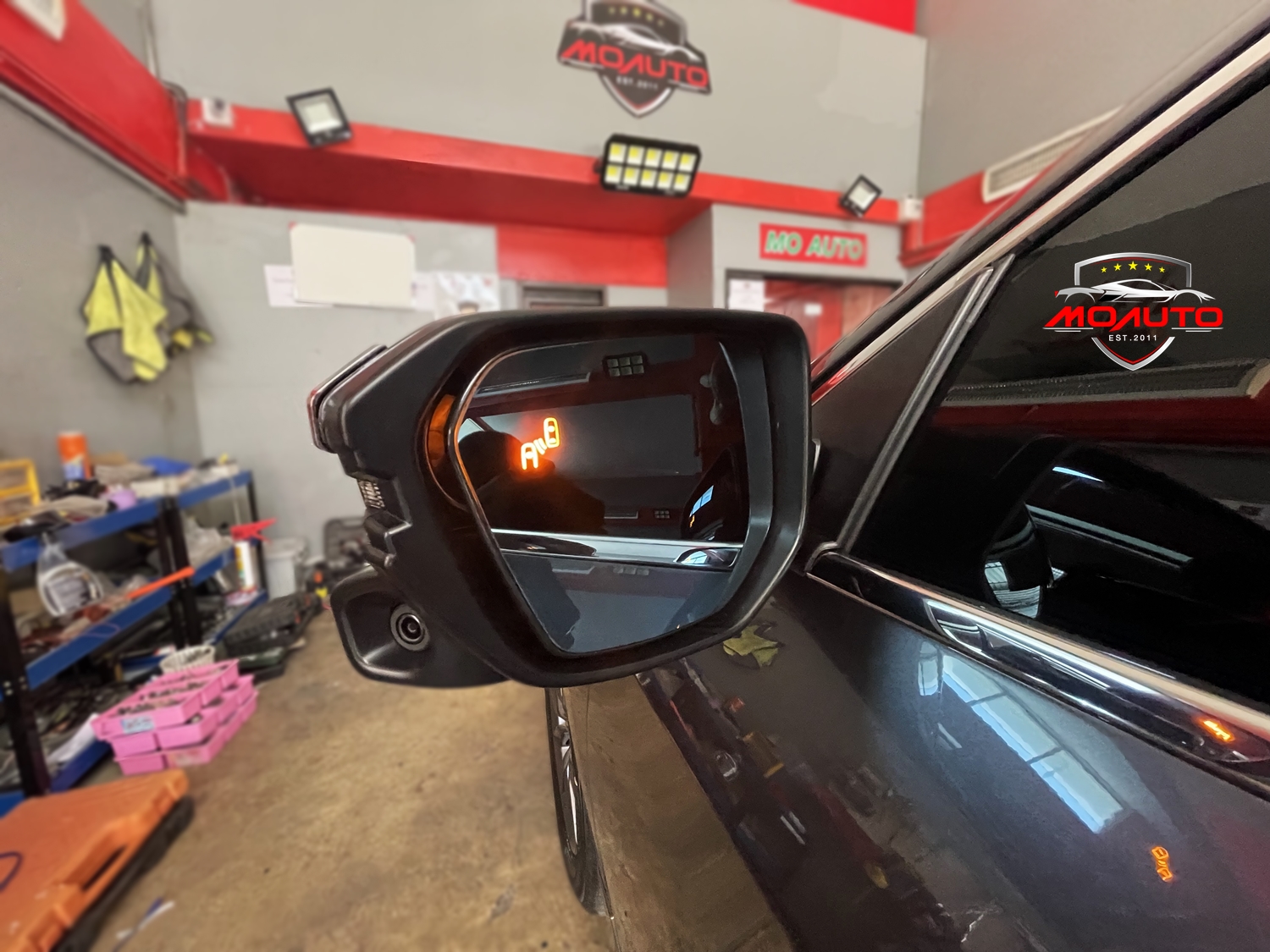 ชุดกระจกช่วยเตือนมุมอับสายตา V2 (Blind Spot Monitor) CIVIC FC / FK