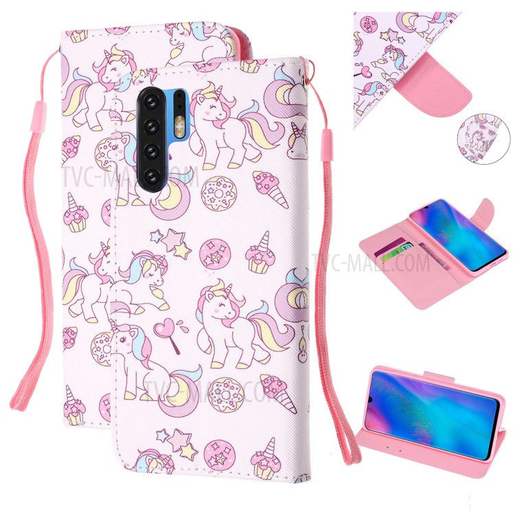 Case Huawei P30 Pro / Pre-Order * รูปแบบการพิมพ์กระเป๋าสตางค์ยืน ที่มีสายคล้องมือ *