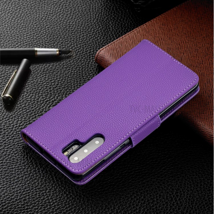 Case Huawei P30 Pro / Pre-Order * เคสผิวลิ้นจี่หนัง PU สไตล์กระเป๋า: 2 ช่องเสียบการ์ด + กระเป๋าเงินสด 1 *