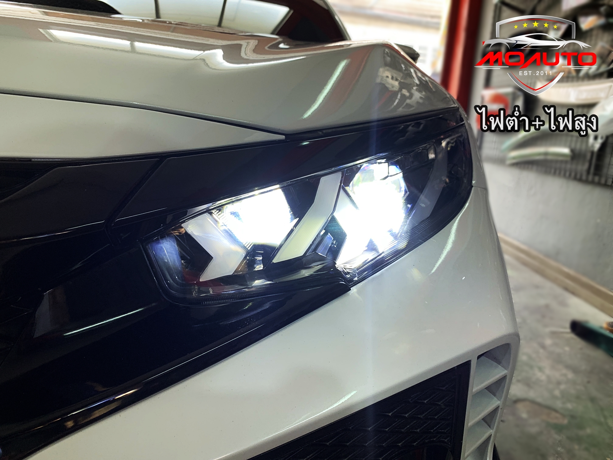 โคมไฟหน้า LED CIVIC FK ทรง Lamborghini Style