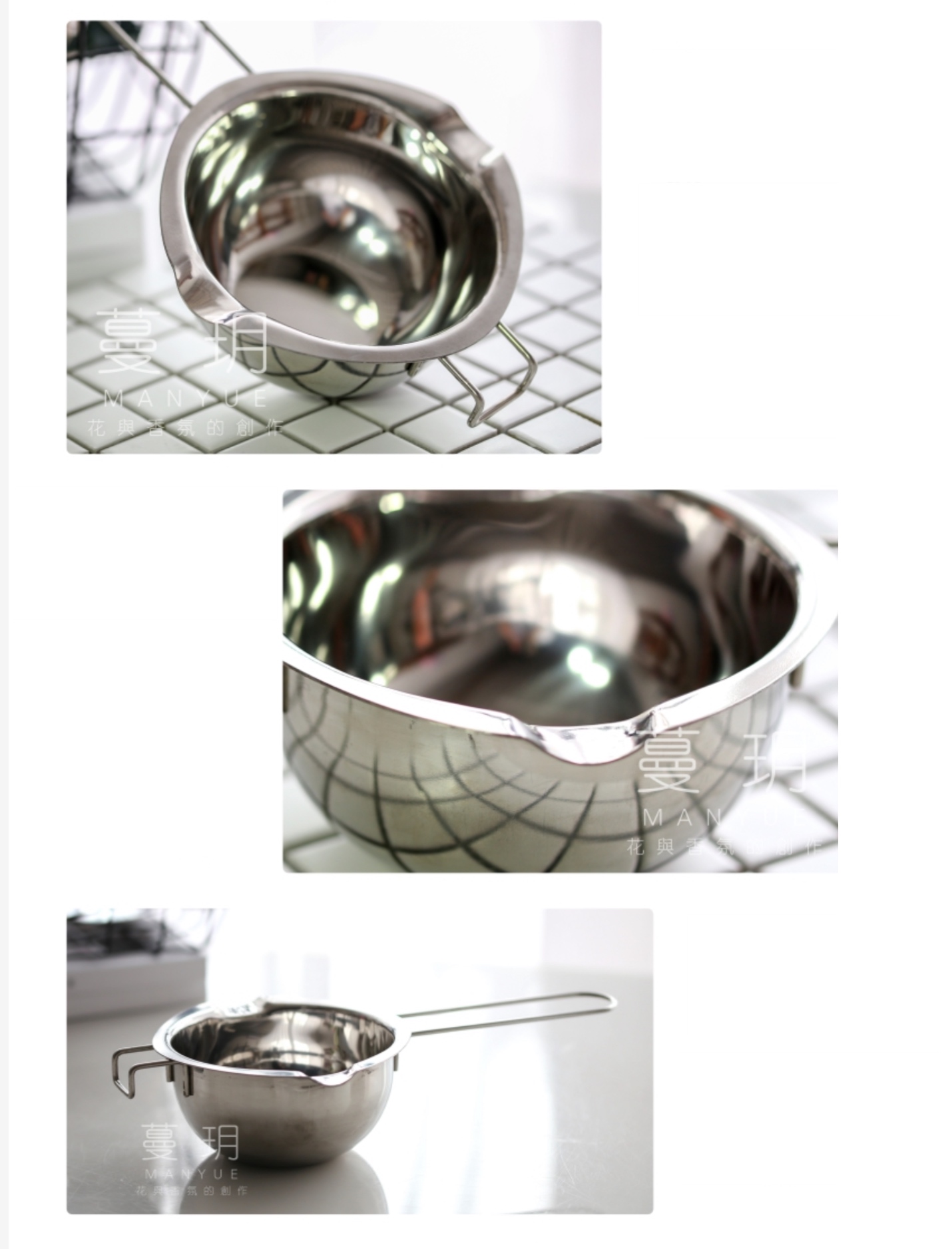 หม้อตุ๋น ทำเทียน ทำสบู่ ทำช็อกโกแลต ขนาด 600 ml 12.7*12 cm 007494