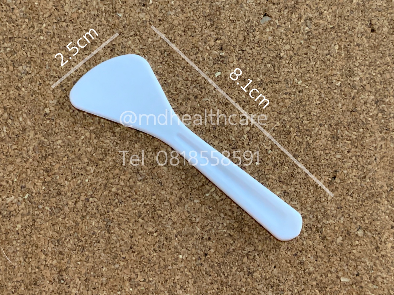 ไม้พายพลาสติก ไม้พายตักครีม ขนาด8.1*2.5cm.(100ชิ้น/ชิ้นละ1.5฿)