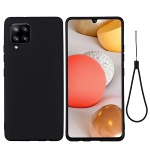 Case Samsung Galaxy A42 5G / Pre-Order * เคสซิลิโคนเหลวเคสโทรศัพท์แบบนิ่มพร้อมสายคล้องมือ *