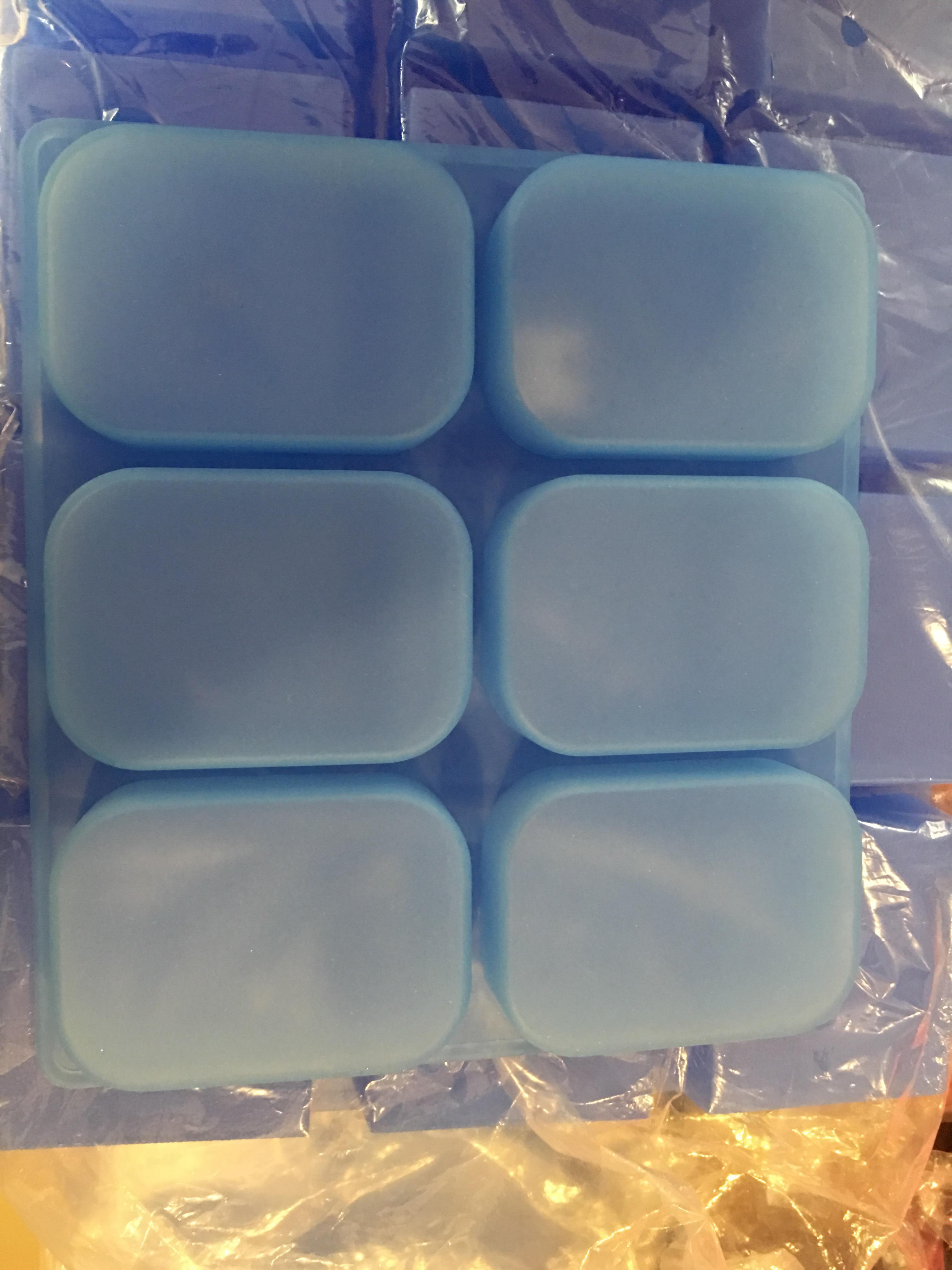 แม่พิมพ์ รุปสี่เหลี่ยมผืนผ้าขอบมน 6 ช่อง 80g