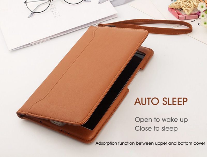 Case Huawei MediaPad M3 # Pre-order * เคส M3 กับผู้ถือมือ Strip ปกคลุมยืนพลิกซองหนังฟังก์ชั่นปก *