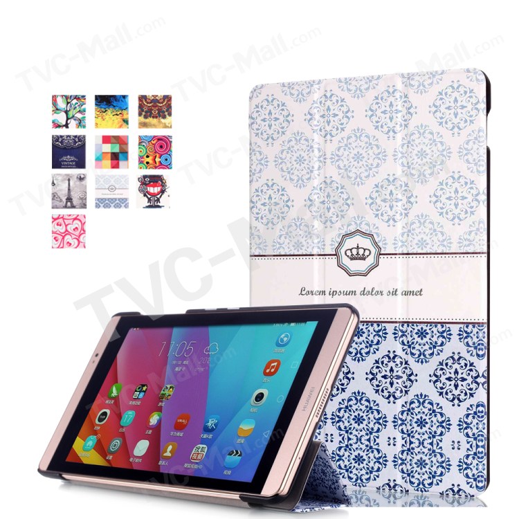 Case Huawei MediaPad M2 8.0 / Pre-order * เคสหนัง PU พิมพ์ลาย ปกอัจฉริยะ 3-พับ *
