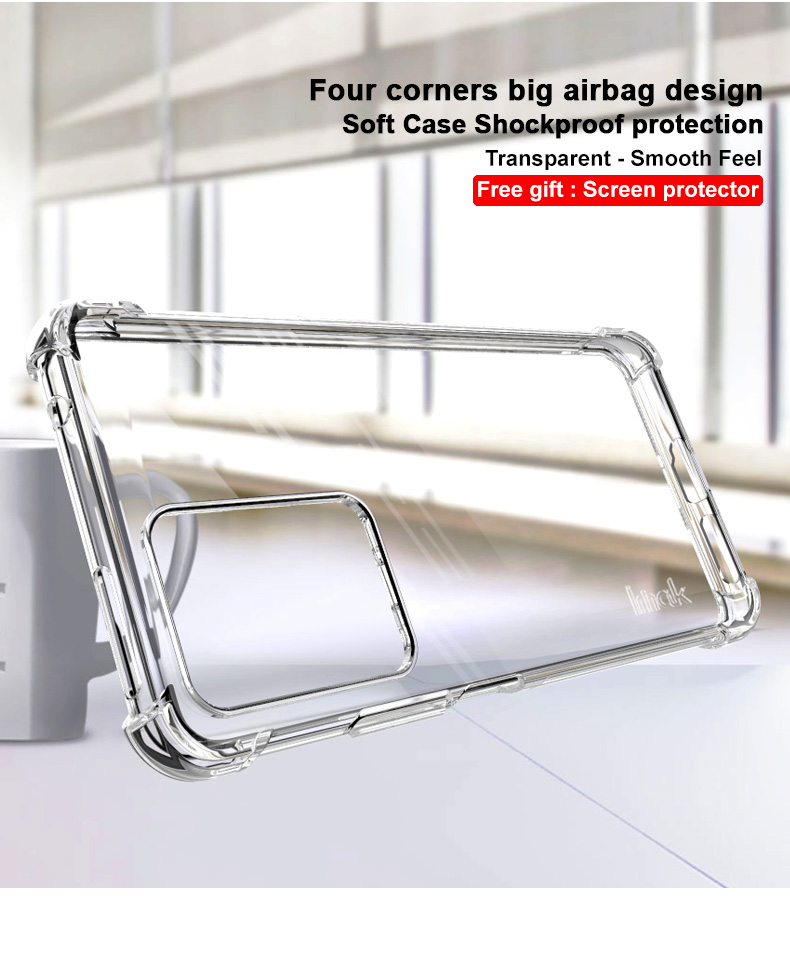 Case Xiaomi 11T / 11T Pro # Pre-Order * IMAK ถุงลมนิรภัย 4 มุมกันกระแทกเคสโทรศัพท์ TPU อ่อน + ฟิล์มป้องกันหน้าจอ *