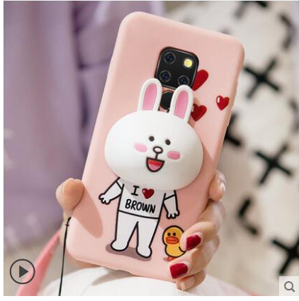 Case Huawei Mate 20 X / Pre-order * เคสซิลิโคนอ่อนนุ่ม tpu 3D ตุ๊กตาการ์ตูนน่ารัก ๆ พร้อมสาย + กระเป๋าหูฟัง *