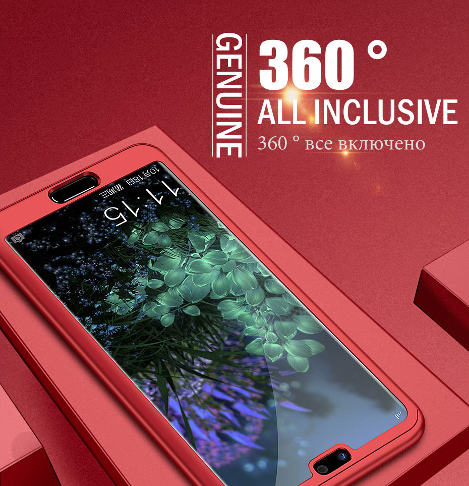 Case Huawei P20 Pro / Pre-order * เคสป้องกันมีฝาครอบเต็ม 360 องศา + กระจกนิรภัย *