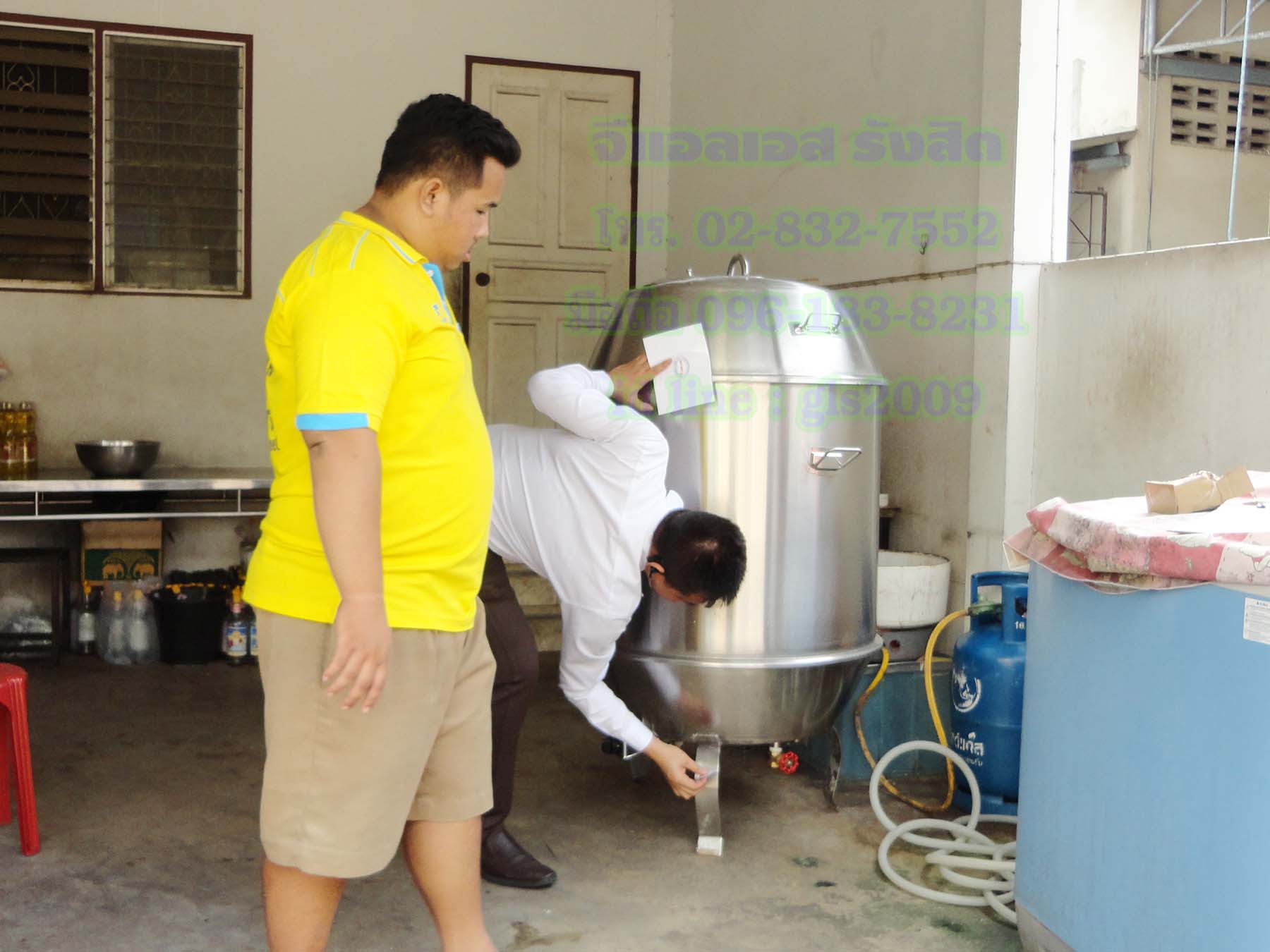 ถังอบเป็ดสแตนเลส80เซน ใช้แก๊ส