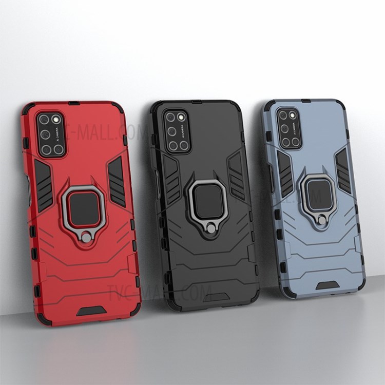 Case OPPO A92 / Pre-order * เคสที่ใส่แหวนขาตั้ง PC + TPU Shell พลาสติกแข็ง + TPU อ่อน = สองชั้น *