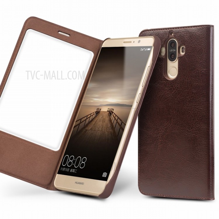 Case Huawei Mate 9 / Pre-order * QIALINO สมาร์ท ดูหน้าต่าง หนังวัวแท้นำเข้าเยอรมนี *