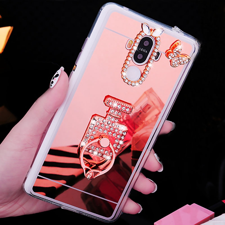 Case Huawei Mate 9 Pro / Pre-order * เคสTpu ซิลิโคนหรูหราใหม่ + ขาตั้งแหวน กระจก *