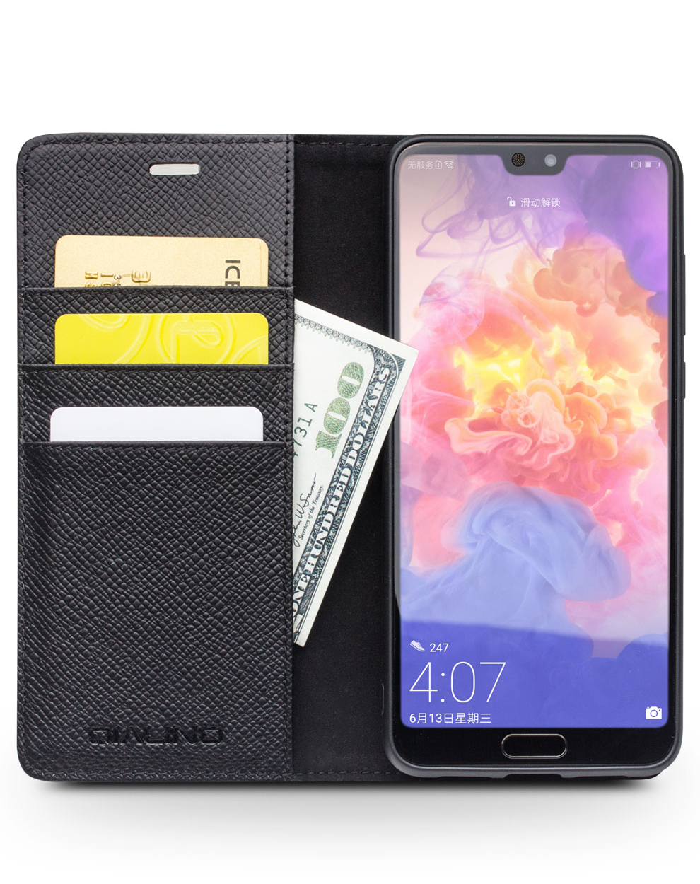 Case Huawei P20 / Pre-order * QIALINO เนื้อหนังวัวแท้ + PC + TPU ถอดออกได้ 2 in 1 *