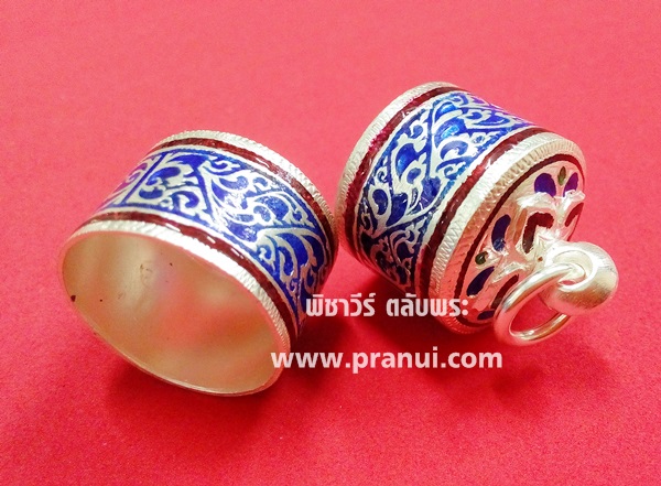 ตะกรุดเงินลงยา เงินแท้