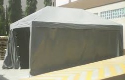 เต็นท์ผ้าใบทรงปั้นหยา เต็นท์ ผ้าใบ รังสิต ขนาดกว้าง3เมตร ยาว5เมตร