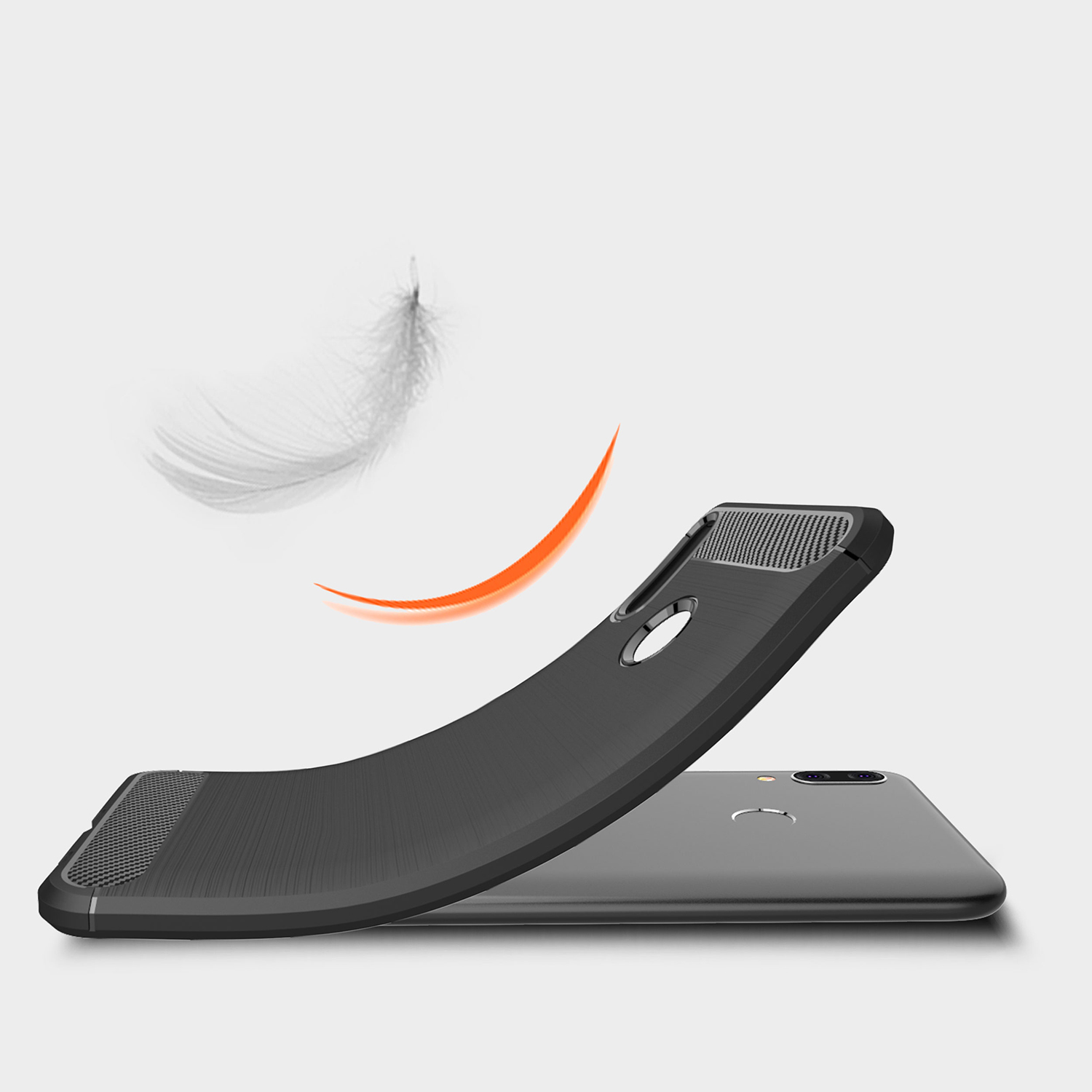 Case Huawei Y9 2019 / Pre-orde * คาร์บอนไฟเบอร์เนื้อ Brushed ทำจากวัสดุ TPU คุณภาพสูงปลอดสารพิษและทนทาน *