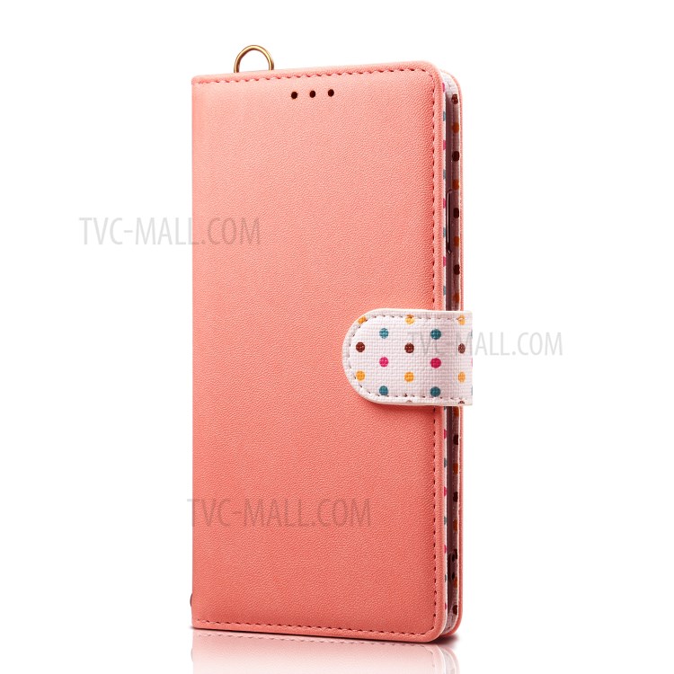 Case Huawei Nova 5T / Pre-order * เคสจุดสไตล์ย้อนยุคโทรศัพท์หนังเปลือกมีสายคล้องคอ *