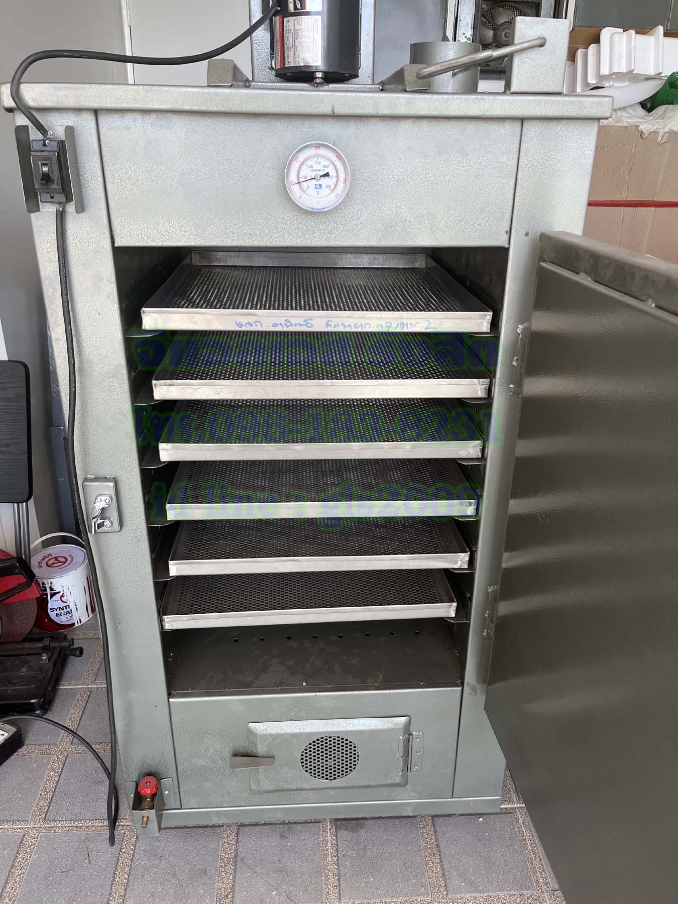 ตู้อบลมร้อนเหล็ก6ชั้นแก๊ส+ไฟฟ้า